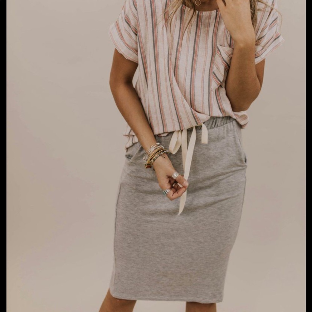 Roolee Jemma knit skirt size XS in gray